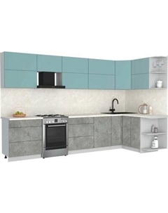 Кухонный гарнитур Интерлиния Мила Матте 1.5x3.4 Б PR