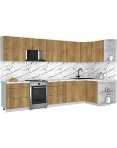 Кухонный гарнитур Интерлиния Мила Матте 1.5x3.4 Б PR