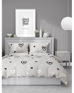 Комплект постельного белья Samsara Love is 2сп Евро 220-8/180Пр