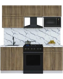 Кухонный гарнитур Интерлиния Мила Шато 1.9В