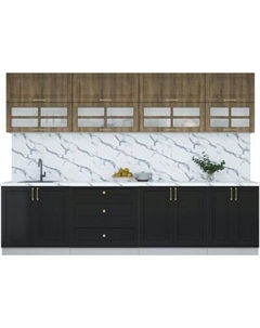 Кухонный гарнитур Интерлиния Мила Шато 3.0Б