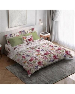 Комплект постельного белья 2сп с Евро простыней Премиум Лола 60132-1 Реноме