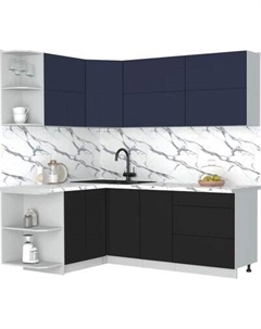 Кухонный гарнитур Интерлиния Мила Матте 1.5x2.1 А