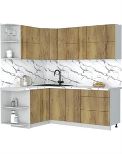 Кухонный гарнитур Интерлиния Мила Матте 1.5x2.1 А