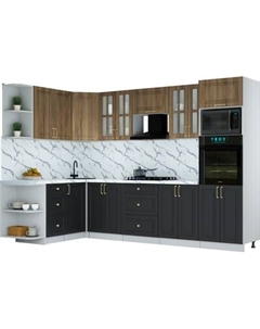 Кухонный гарнитур Интерлиния Мила Шато 1.68x3.0 ВТ LV