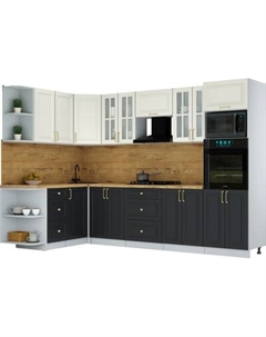 Кухонный гарнитур Интерлиния Мила Шато 1.68x3.0 ВТ LV