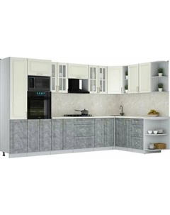Кухонный гарнитур Интерлиния Мила Шато 1.88x3.4 ВТ PR