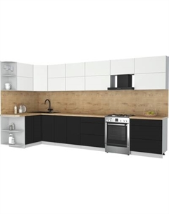 Кухонный гарнитур Интерлиния Мила Матте 1.5x3.8 Б