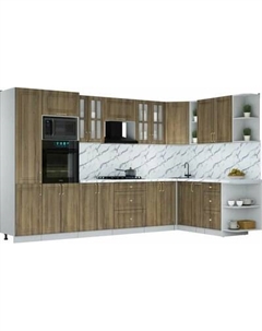 Кухонный гарнитур Интерлиния Мила Шато 1.88x3.4 ВТ PR