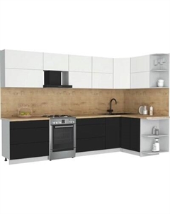 Кухонный гарнитур Интерлиния Мила Матте 1.5x3.2 Б PR