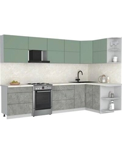 Кухонный гарнитур Интерлиния Мила Матте 1.5x3.1 Б PR