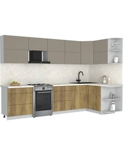 Кухонный гарнитур Интерлиния Мила Матте 1.5x3.1 Б PR