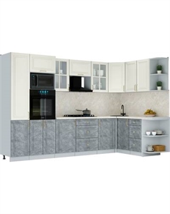 Кухонный гарнитур Интерлиния Мила Шато 1.68x3.2 ВТ PR