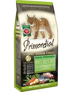 Сухой корм для кошек Cat Neutered Sensitive Salmon / MGSP2302 Primordial