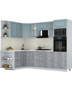 Кухонный гарнитур Интерлиния Мила Шато 1.68x2.6 ВТ LV