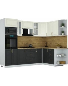 Кухонный гарнитур Интерлиния Мила Шато 1.68x2.6 ВТ PR