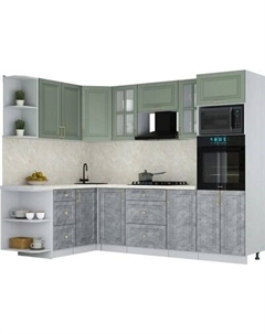 Кухонный гарнитур Интерлиния Мила Шато 1.68x2.6 ВТ LV