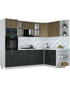 Кухонный гарнитур Интерлиния Мила Шато 1.68x2.6 ВТ PR