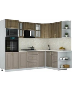 Кухонный гарнитур Интерлиния Мила Шато 1.68x2.6 ВТ PR