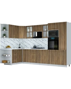 Кухонный гарнитур Интерлиния Мила Шато 1.68x3.2 ВТ LV