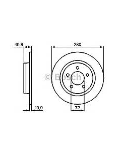 Тормозной диск 0986479181 Bosch
