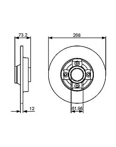 Тормозной диск 0986479383 Bosch