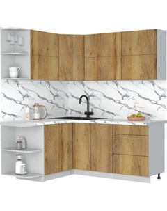 Кухонный гарнитур Интерлиния Мила Матте 1.5x1.9 А