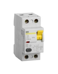 Устройство защитного отключения IEK ВД1-63 2Р 16А 30мА тип А / MDV11-2-016-030 Iek