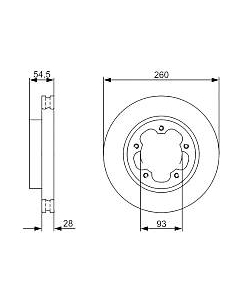 Тормозной диск 0986479392 Bosch