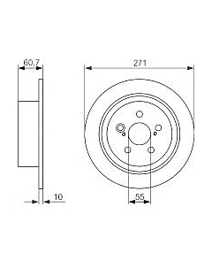 Тормозной диск 0986479613 Bosch