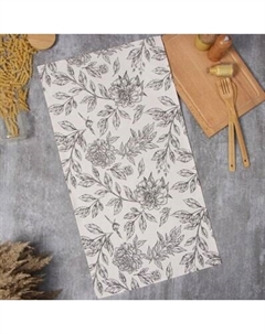 Полотенце Этель Black Flowers / 10283372