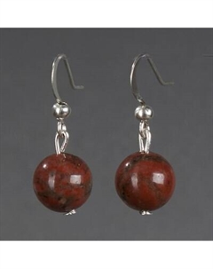 Серьги Wolves Элитная Яшма 40911 №1