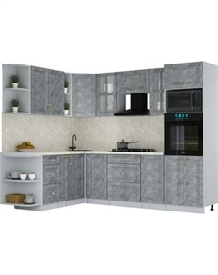 Кухонный гарнитур Интерлиния Мила Шато 1.88x2.6 ВТ LV