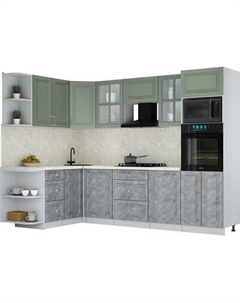 Кухонный гарнитур Интерлиния Мила Шато 1.68x2.8 ВТ LV