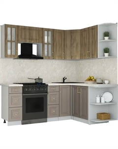 Кухонный гарнитур Интерлиния Мила Шато 1.5x2.1 PR