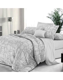 Комплект постельного белья Alleri Поплин Luxe 2сп с европростыней / П-195