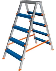 Лестница-стремянка Sarayli Алюминиевая двухсторонняя Color 004741 (5x5)