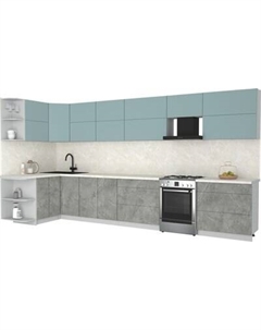 Кухонный гарнитур Интерлиния Мила Матте 1.5x4.0 Б