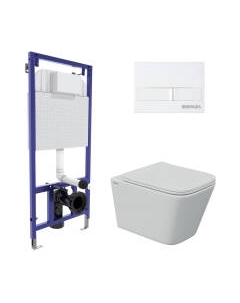 Унитаз подвесной с инсталляцией Berges Floe S Rimless / 043244