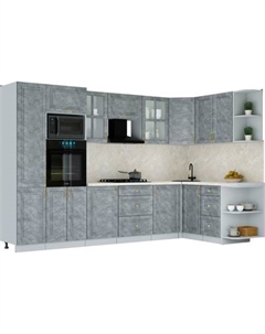 Кухонный гарнитур Интерлиния Мила Шато 1.68x3.2 ВТ PR