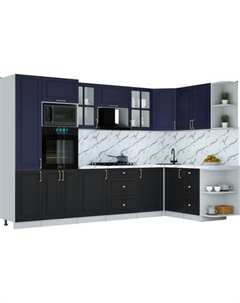 Кухонный гарнитур Интерлиния Мила Шато 1.68x3.2 ВТ PR