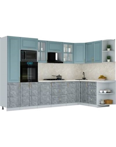 Кухонный гарнитур Интерлиния Мила Шато 1.68x3.2 ВТ PR