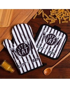 Набор прихваток Доляна Eat +подставка / 9241965