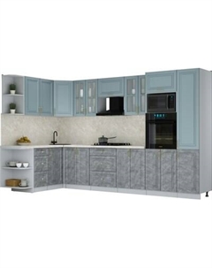 Кухонный гарнитур Интерлиния Мила Шато 1.68x3.4 ВТ LV