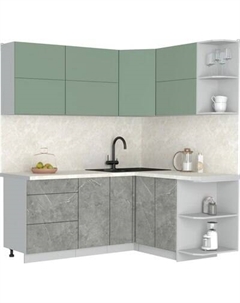 Кухонный гарнитур Интерлиния Мила Матте 1.5x1.9 А PR