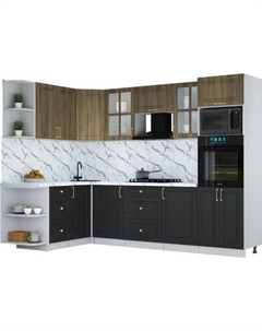 Кухонный гарнитур Интерлиния Мила Шато 1.68x2.8 ВТ LV