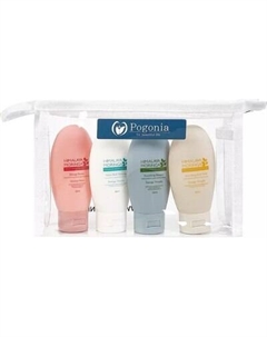 Набор косметики для тела и волос Pogonia Travel Kit Шампунь+Кондиционер+Гель для душа+Лосьон для тела
