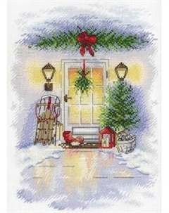 Набор для вышивания Новогодняя дверь / А-018М М.п.студия