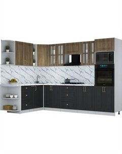 Кухонный гарнитур Интерлиния Мила Шато 1.88x3.0 ВТ LV