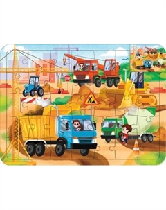 Развивающая игра Машины на стройке С раскраской / 4659724 Puzzle time